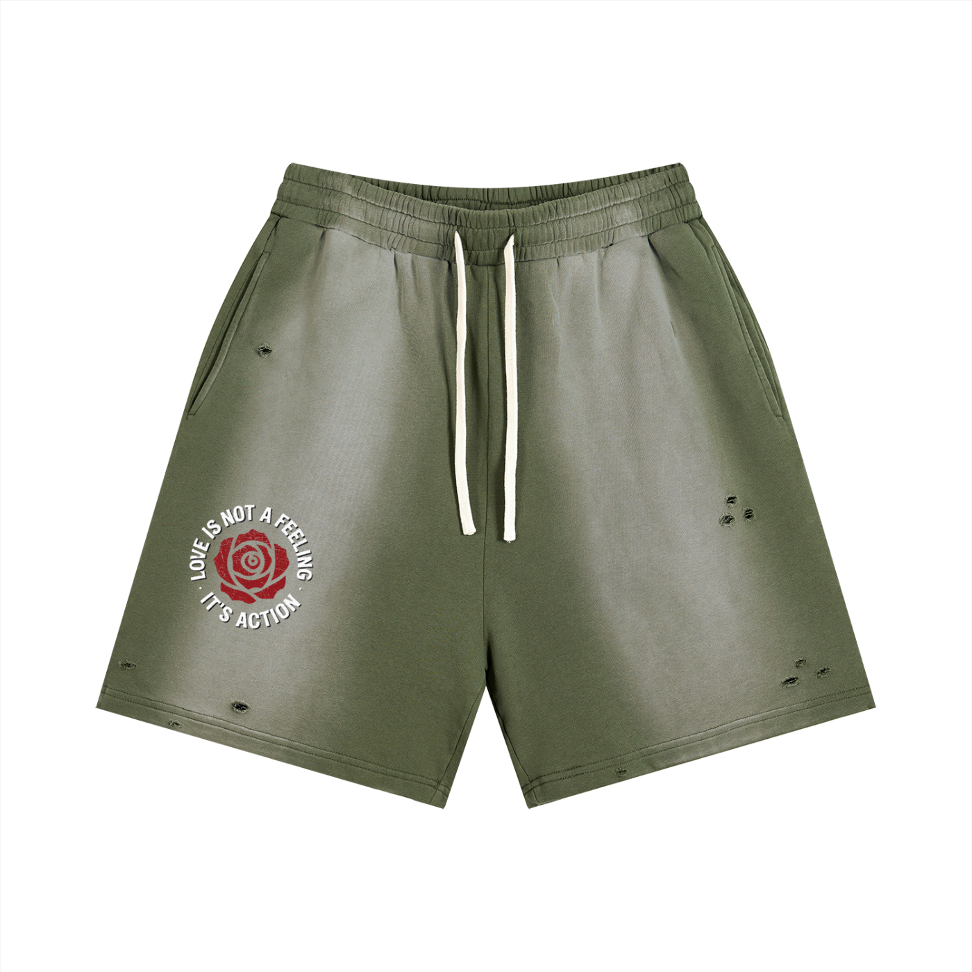 Sun Fade Distressed Shorts